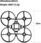 Happymodel Mobula8 85mm Wheelbase Drone Frame Accessories, 2PCS Black Micro FPV Whoop Frame for 2 inch Props 702/703/802/1002/1102/1103 Brushless Motors 1-2S Carbon Fiber Racing Quadcopter Frames
