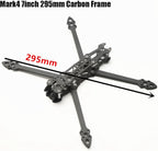 HXBER Mark4 7inch 295mm with 5mm Arm Quadcopter Frame 3K Carbon Fiber 7'' FPV Freestyle Racing Drone with Black Print Parts for DIY FPV