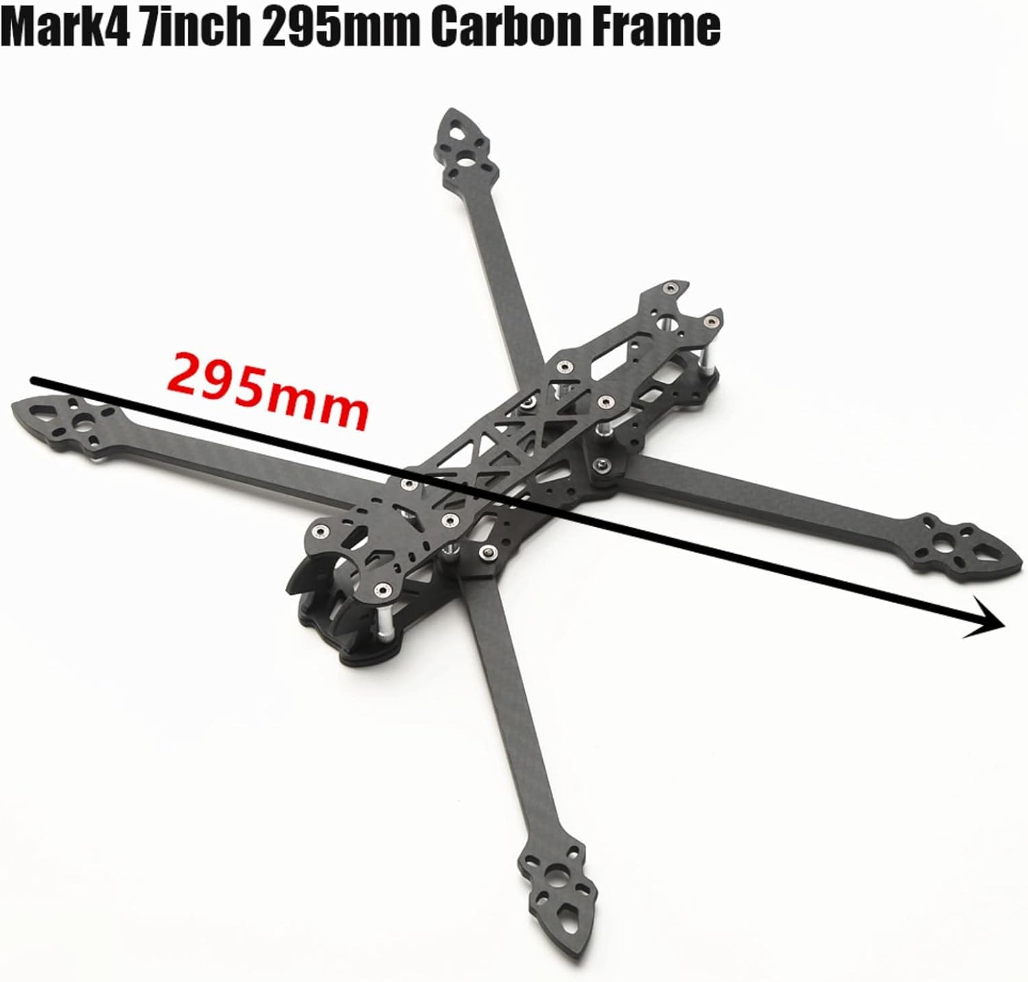 HXBER Mark4 7inch 295mm with 5mm Arm Quadcopter Frame 3K Carbon Fiber 7'' FPV Freestyle Racing Drone with Black Print Parts for DIY FPV
