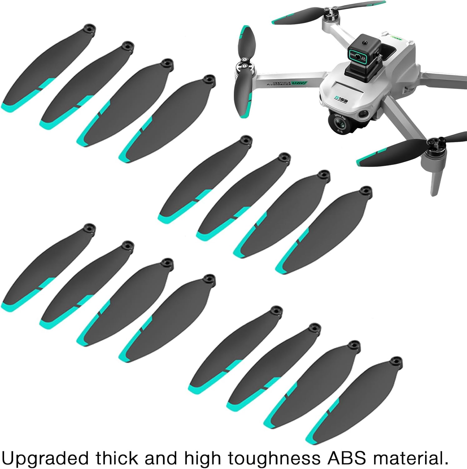 16PCS Foldable Drone Propellers Replace Parts for S159/HK99 Drone Spare Part, 2.75-Inch Universal Replacement Blades,Low-Noise and Quick-Release Blades Props Wings Accessories