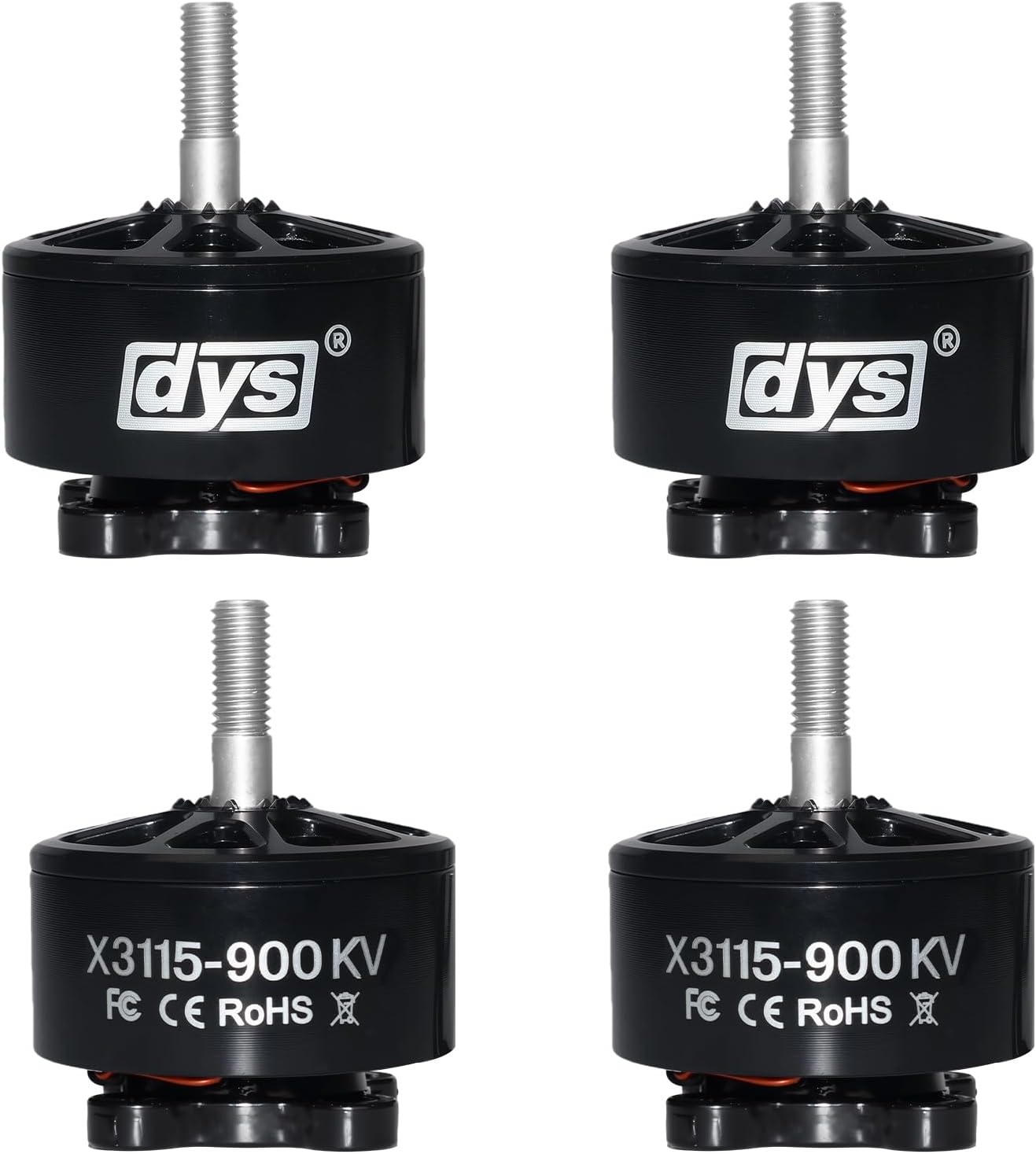 DYS 4pcs X3115 900KV Drone Brushless Motor,6S FPV Motor for 8,9,10inch Freestyle Long Range FPV Drone,FPV Racing Quadcopter Motor,Multirotor Drone Motors