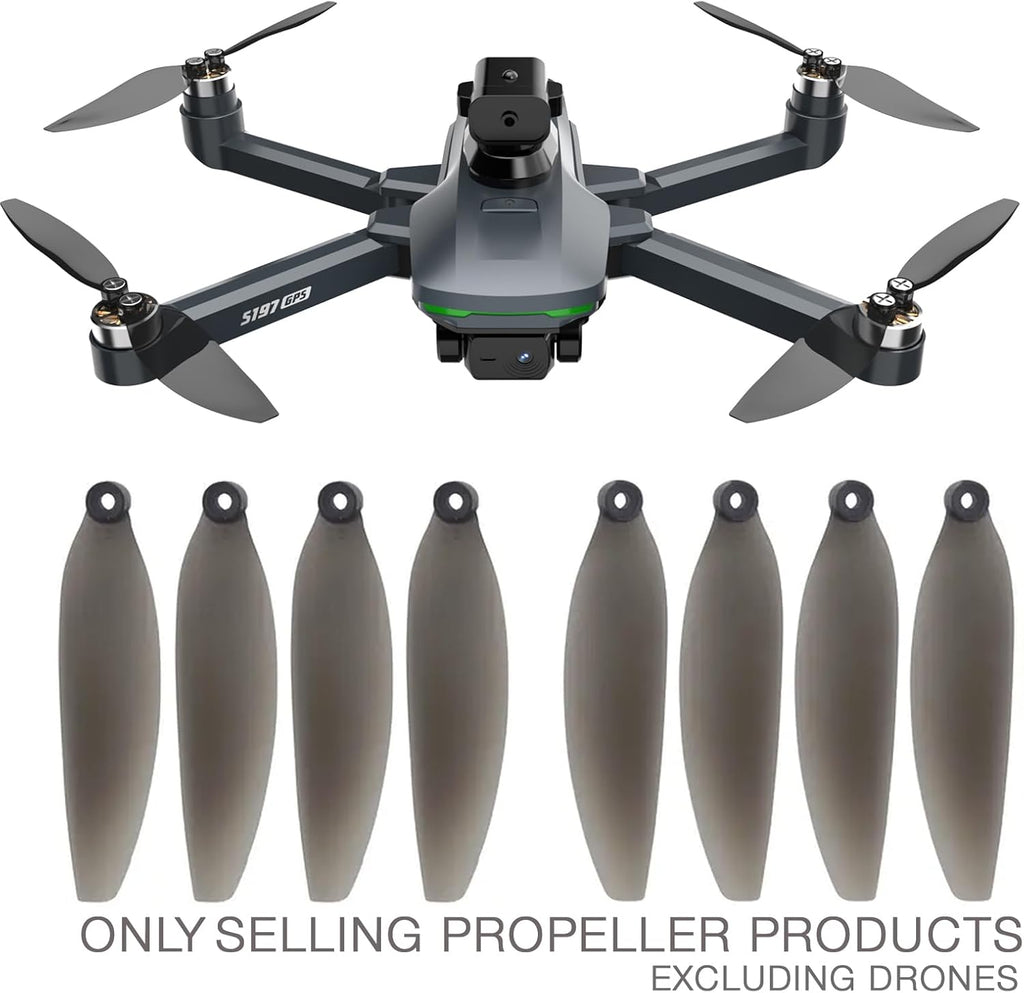 16PCS Foldable Drone Propellers Replace Parts for S197 Drone Spare Part, Replacement Low-Noise and Quick-Release Blades Props Wings Accessories