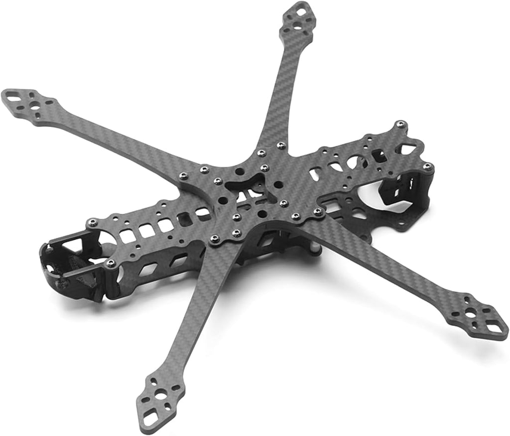 HUIOP Freestyle Frame Kit, 7 inch 295mm FPV Carbon Fiber Freestyle Frame Kit Wheelbase 295mm Arm 5.0mm Suitable for Long Range Drone