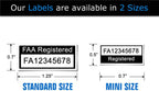 Mavic Air 2 - DJI - FAA Drone Identification Bundle - Labels (3 Sets) + FAA UAS Registration ID Card for Commercial Pilots + 3 to 12 Battery Labels