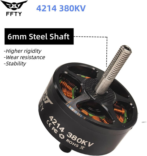 4214 380KV Brushless Motor 4.7kg(10.4lbs) Max Thrust for Cinematic Aerial Photography, Heavy Lift, Agricultural Spraying, and Industrial Inspection Drones (1)