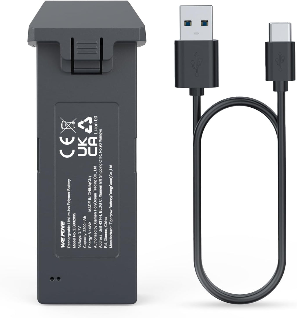 WeFone Intelligent Modular Drone Battery for WF33 and WF30 Drone, 20-Minute Flight Time, 4K Camera Support, High-Capacity Rechargeable LiPo Battery Pack