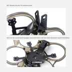 HGLRC 2inch Cinewhoop FPV Drone Frame for FPV Cinewhoop Racing Drone Quadcopters (Black)