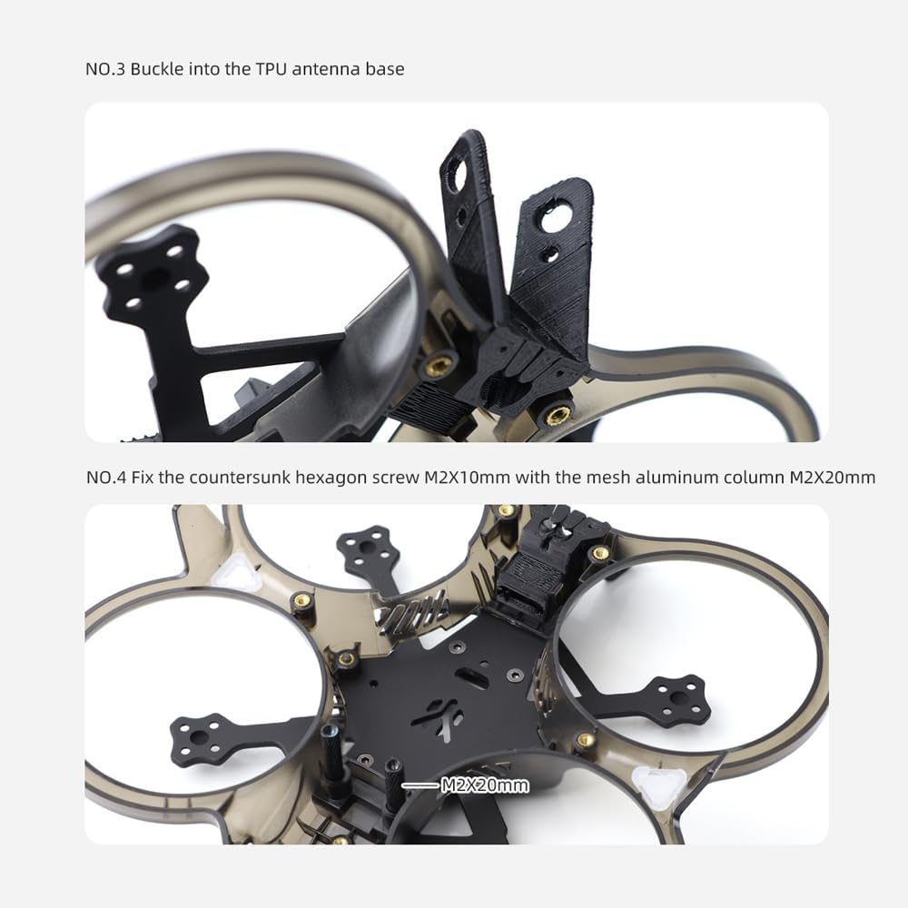 HGLRC 2inch Cinewhoop FPV Drone Frame for FPV Cinewhoop Racing Drone Quadcopters (Black)