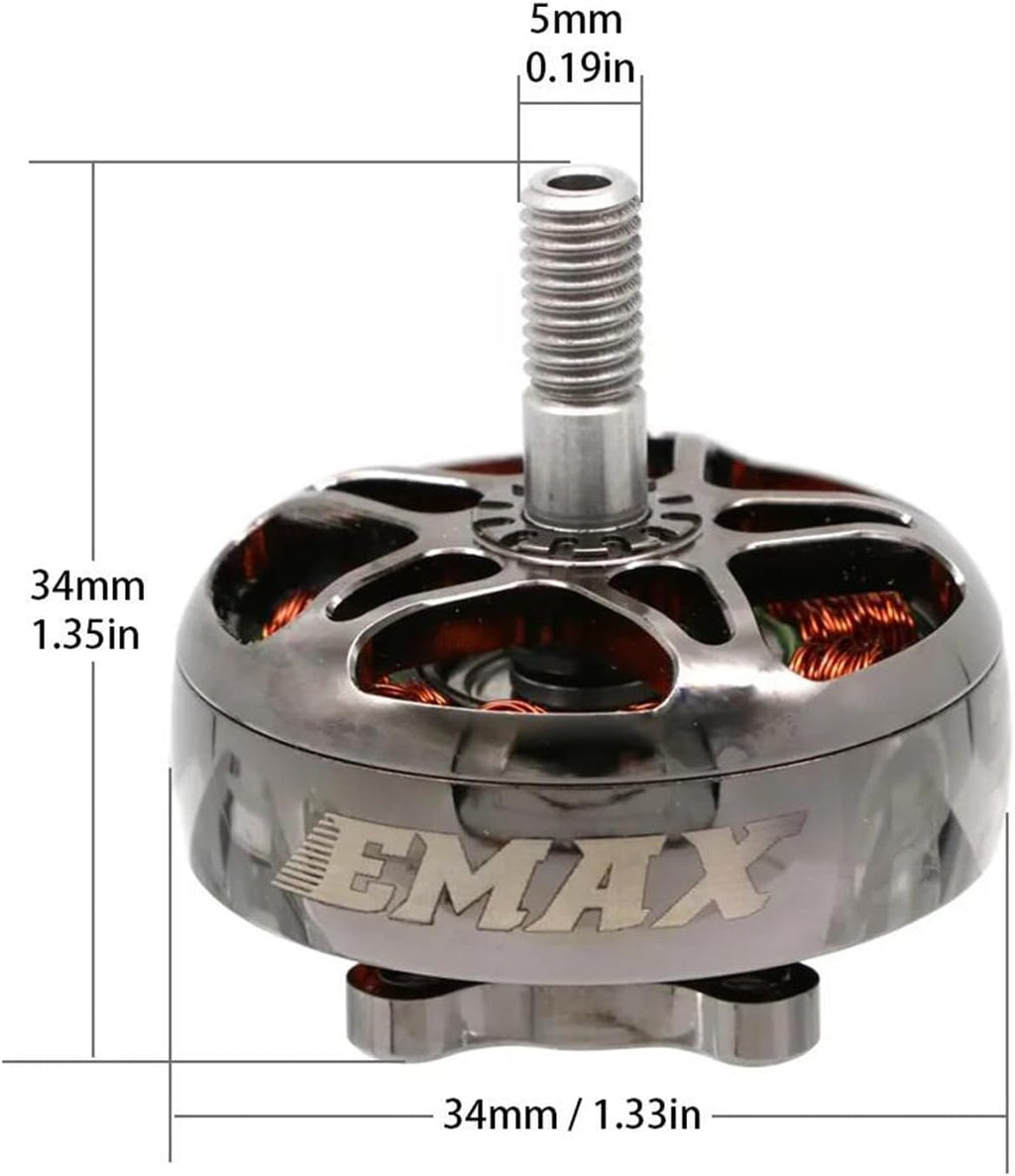 4pcs EMAX ECOII Series ECO II 2807 6S 1300KV 5S 1500KV 4S 1700KV Brushless Motor for RC FPV Racing RC Drone Racing Quadcopter Spare Parts RC Parts (1300, Kilovolts)