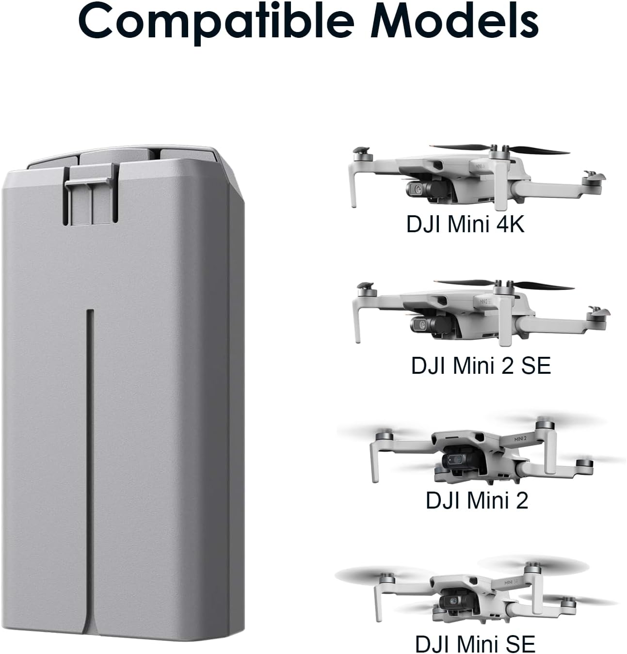 KUWATA Intelligent Flight Battery for DJI Mini 4K, Mini 2 SE, Mini 2, Mini SE, 2400mAh, 2026 Upgraded Edition, Camera Drone Extended Battery, NOT for SPECTA