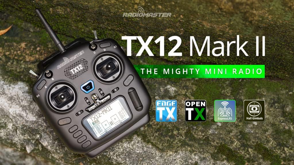 RadioMaster TX12 MKII ELRS 16CH Support OPENTX and EDGETX Remote Control Transmitter for RC Drone Mode 2 (Tx12 CC2500+ 5000)