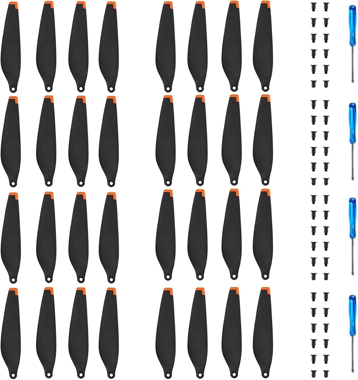 (32pcs)Propellers for DJI Mini 3 Drone Accessories: Low noise & Quick-Release Blade for DJI Mini 3, Replacement Light Props for DJI Mini 3 Wings Blades | Screws | Screwdrivers (NOT for DJI Mini 3 Pro)