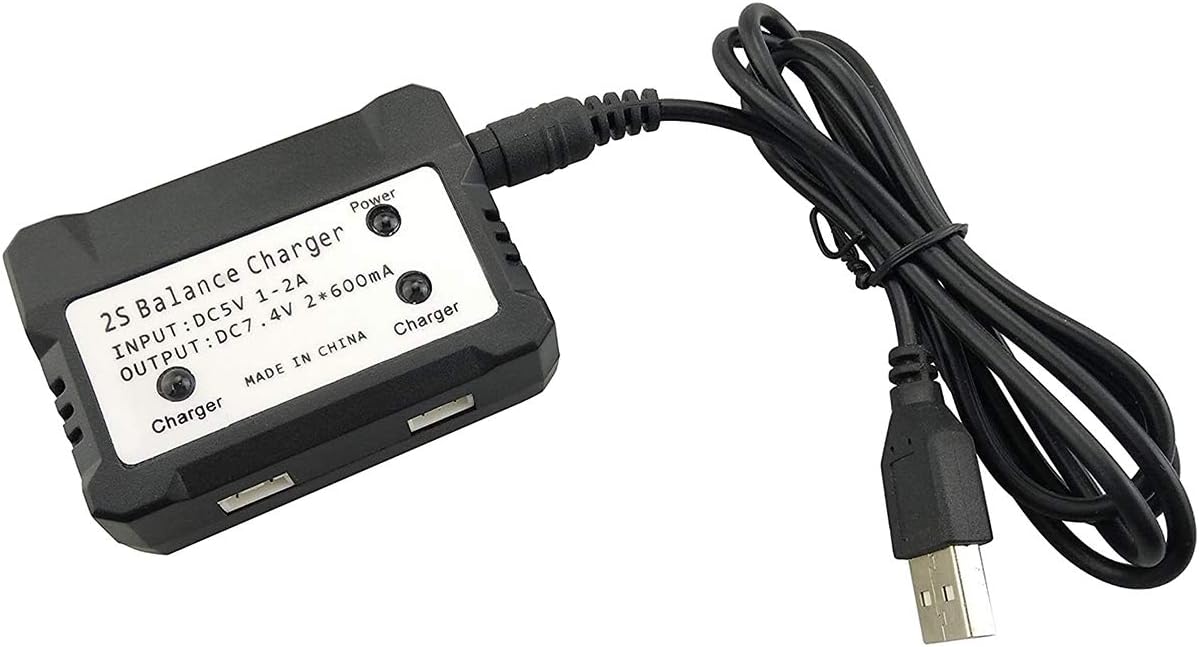 Accessories 2PCS 7.4V 2700mAh Drone Lithium Battery with 2 in 1 Charger for Hubsan x4 H501S Pro H501A H501C H501S H501M H501S W H501S pro Brushless Quadcopter Drone