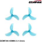 12Pairs Gemfan 45mm 3-Blade Propeller Props with 1.5mm Shaft Hole for RC FPV Whoop Drone Freestyle Quadcopter (12CW+12CCW)