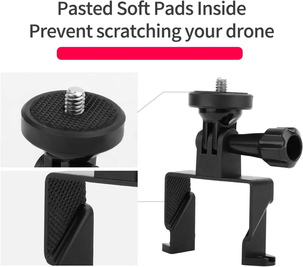 Avata FPV Adapter Mount Bundle for DJI Avata Drone Action 2 for Insta360 Go 1 Go 2 Action Cameras Accessories Extended Holder Bracket with 1/4 Screw Top Extension