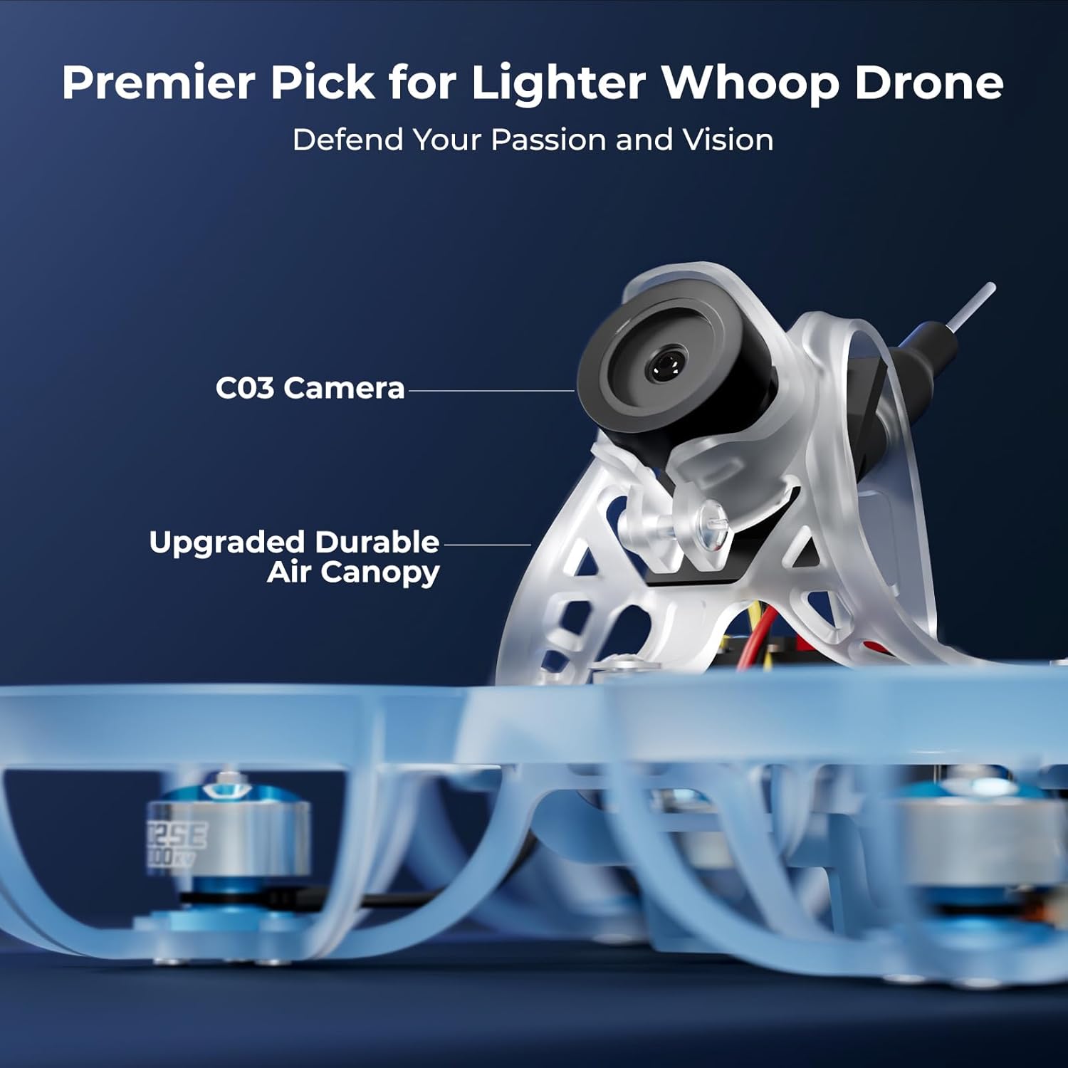 BETAFPV Air75 Brushless Whoop Quadcopter, Ultralight 1S 75mm Micro Whoop Drone with C03 FPV Camera, G473 5IN1 Air Flight Controller ELRS Receiver 0802SE 23000KV Motors for FPV Racing Freestyle-ELRS