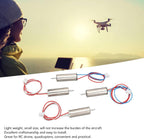 DC Coreless Motor, 4pcs 720 Brushed Coreless Motors 7x20mm Mini DC Motors for RC Drones and Quadcopters, Lightweight and Compact, Long Lasting