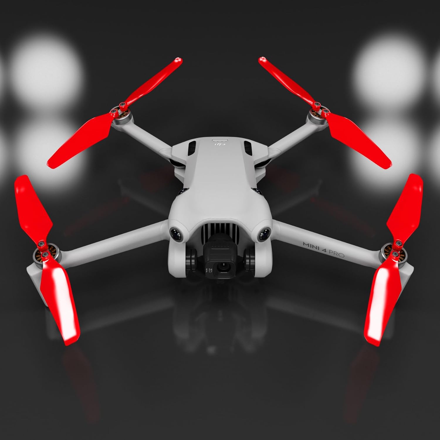 Master Airscrew Super Stealth Propellers for DJI Mini 4 Pro & Mini 3 Pro - Red, 4 propellers in Set