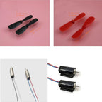 Drone Propeller, 16 Pieces of Propeller Props, 4 Pieces of 716 Hollow Cup Motors and 4 Pieces of Motor Covers, which are Used for Spare Parts of Propeller Hollow Cup Motors of Four-axis Aircraft.