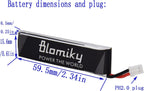 Blomiky 4 Pack 1S 3.8V 450mAh 80C Lipo Battery with PH2.0 Plug Compatible with S Free Style RC Quadopter Drone / F4 Battery 4