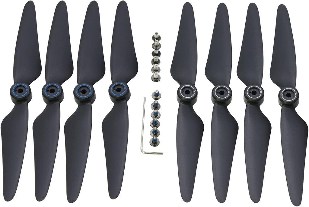 Blomiky 2 Sets 8 Pack F7 Foldable Propellers Replace Spare Pros Compatible with Bwine F7GB2 F7 SJRC F7S F7 4K 9800FT RC Quadcopter Drone F7 Propeller 2