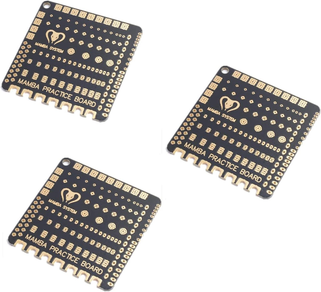 Diatone Mamba 3 Pcs FPV Soldering Practice Board for FPV Drone Beginner, New Pilots Improving Soldering Level DIY Flight Controller ESC Soldering Tools