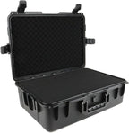 Carrying Hard Case with Pre Grid line Cube Sheet Foam for Drone,Camera Accessories, Electronics, and Gear,Shockproof,Waterproof,Black,Large,18.4x 12.6 x 6.3 inch