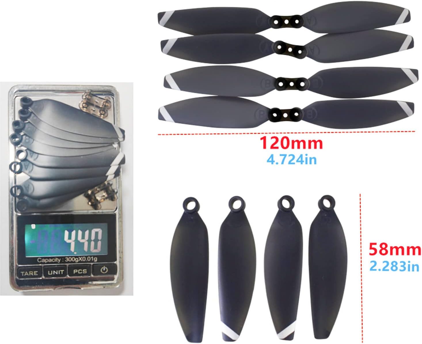 Anbee HS175D Drone Propellers Props Blades Spare Part for Holy Stone HS175D RC Quadcopter