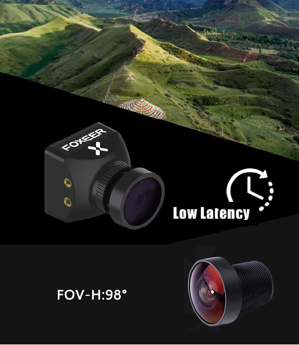 FOXEER FPV Camera Razer Mini V3 1200TVL 1/3 CMOS Sensor 2.1mm Lens 4:3 PAL/NTSC Switchable OSD Board Support Ultra Light Nano FPV Camera for RC FPV Racing Drone