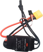 Flycolor 30A ESC 2-4S Electric Speed Controller 5v 2A BEC with XT60 & 3.5mm Bullet Plugs for RC Drone Airplane Brushless Motors
