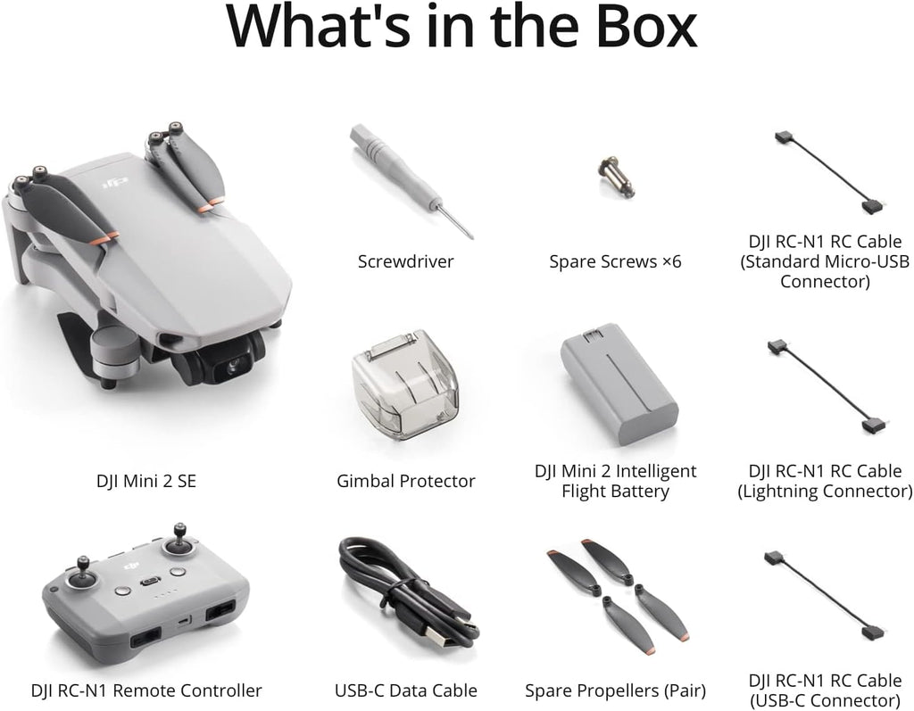 DJI Mini 2 SE Drone with QHD Video, 31-Min Flight Time, Under 249 g, Auto Return to Home, 3-Axis Gimbal Drone with EIS, Lightweight Mini Drone with Camera for Beginners (Renewed)