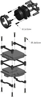 Lightweight Aluminium Camera Mount Bracket Kit for DJI O3 Air Unit Mobula8 O3 Micro Carbon Fiber FPV Racing Drone Quad Quadcopter Frame