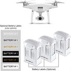 FAA Drone Labels (2 Sets of 3) + FAA UAS Registration ID Card for Hobbyist Pilots - Optional Battery Labels