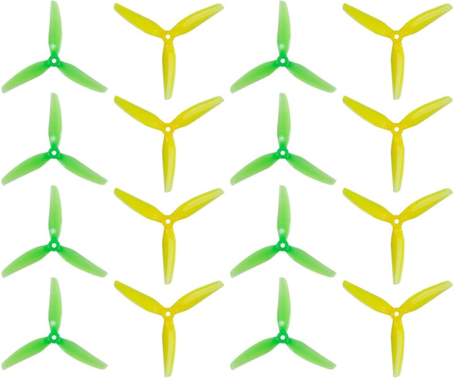 16pcs Fpv Drone Props Propeller: HQProp Ethix S4 Prop Lemon Lime 5x3.7x3 Tri-Blade 5 Inch Props for 4S 6S FPV Freestyle Racing,8xCW 8xCCW