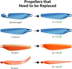 Veeniix V11Air Drone Replacement Blades, 4 Pcs Original High-Durability Propellers, Spare RC Drone Accessories, Blue&Orange