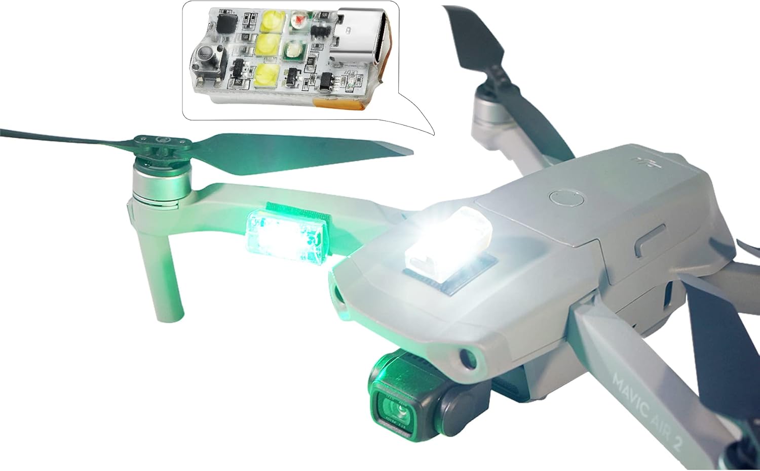 VIFLY Drone Strobe Light, Anti Collision Light for FAA Drone Night Flying, Fits DJI Mini 3 Pro/Mini 4 Pro/Mini 2/Air 3/Air 3S/Mavic 3/Mavic 2/Avata/Neo/Flip(1pc pack)