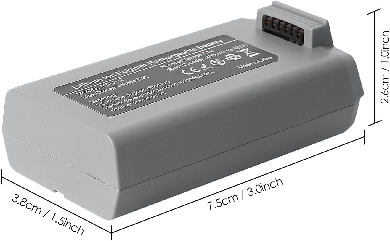 KUWATA Intelligent Flight Battery for DJI Mini 4K, Mini 2 SE, Mini 2, Mini SE, 2400mAh, 2026 Upgraded Edition, Camera Drone Extended Battery, NOT for SPECTA