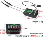 DTXMX Flysky FS-i6 6 Channels 2.4G RC Transmitter and Receiver FS-iA6B Radio Controller for Helicopter Quadcopter FPV Drone (Mode_2)