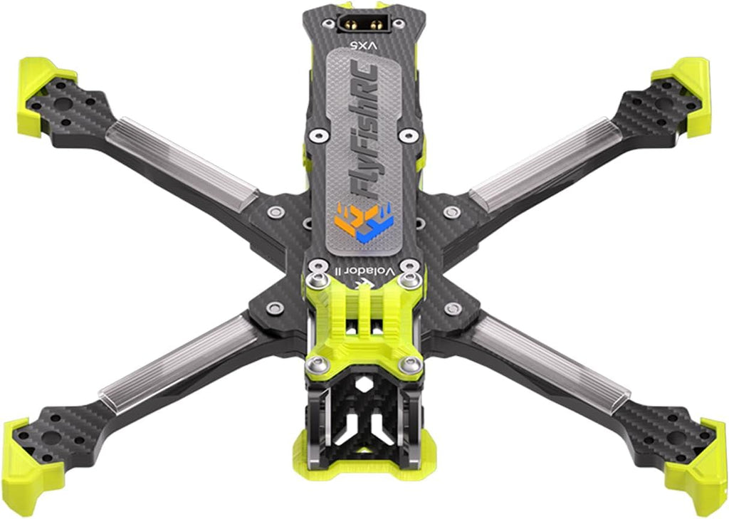 Volador II VX5 V2 O4 Pro Air Unit RC T700 Carbon Fiber FPV Racing Drone Quad Frame Kit Quadcopter with 6mm Arm 5 Inch Freestyle Cinematic HD w/Yellow TPU Parts