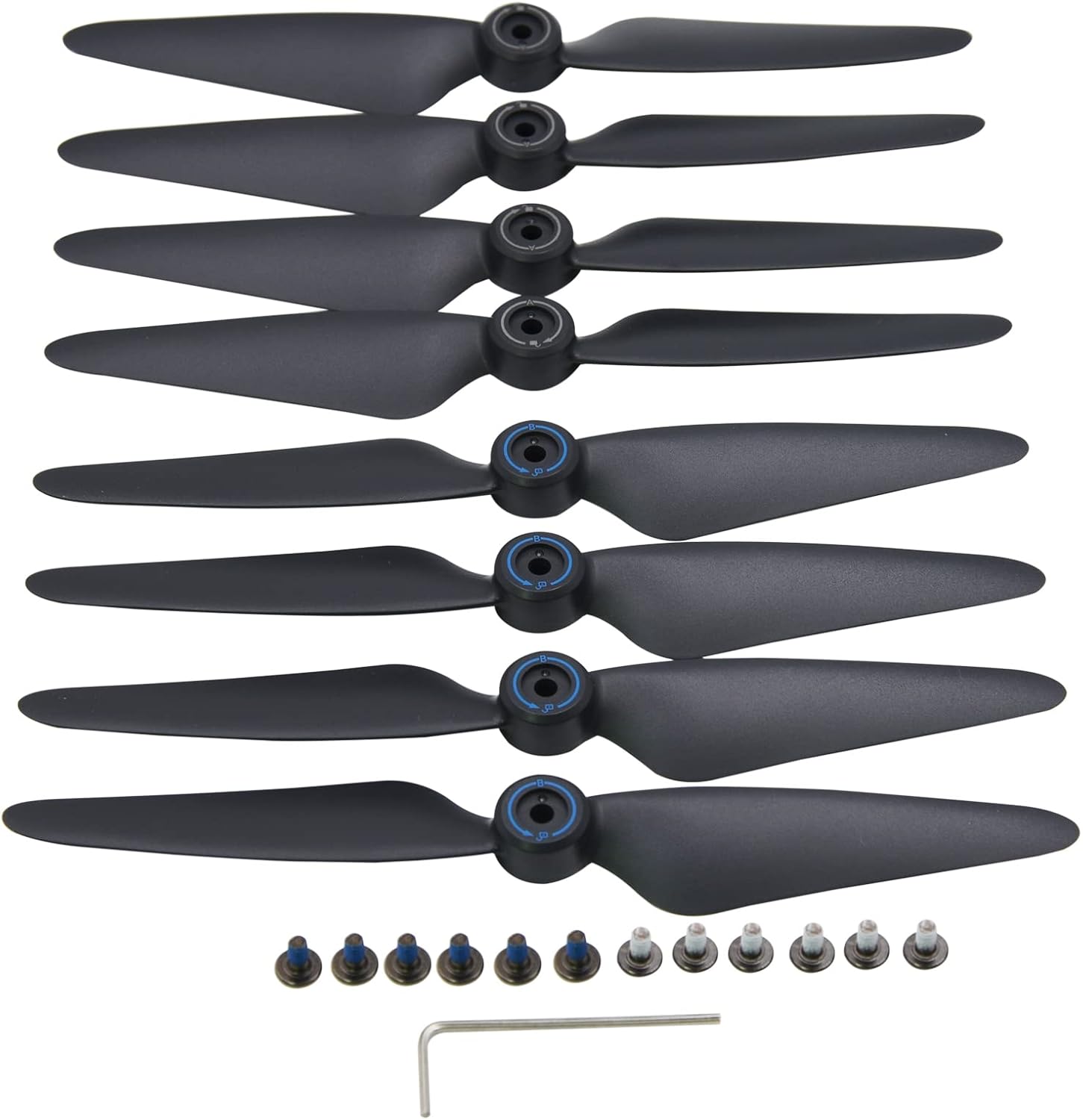 Blomiky 2 Sets 8 Pack F7 Foldable Propellers Replace Spare Pros Compatible with Bwine F7GB2 F7 SJRC F7S F7 4K 9800FT RC Quadcopter Drone F7 Propeller 2