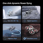 Drone with HD Camera for Adult Beginners, Brushless Motor, One Key Take Off/Land, Optical Flow Positioning, Gesture Photo Video RC Quadcopter with 2 Battery Drones Gift for Adults, Beginners