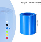 MECCANIXITY Battery Wrap PVC Heat Shrink Tubing 55mm Dia 85mm Flat 33 Feet(10meters) Blue Good Insulation for Battery Pack