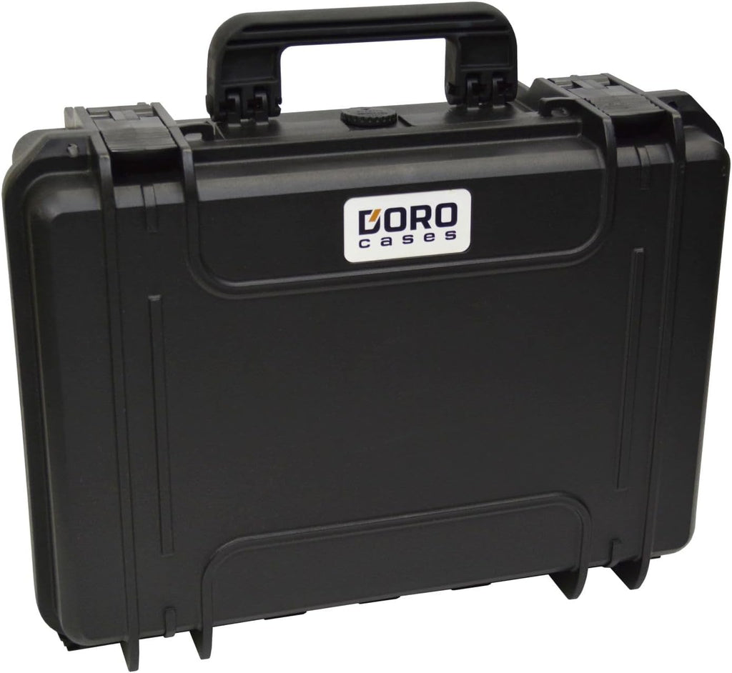 MyCaseBuilder Doro 1611-6 Heavy-Duty Waterproof Hard Case, for Electronics, Cameras, Drones, Guns, Optics, Laptops, Tablets - No Foam, 16x11x6 Inch, Black