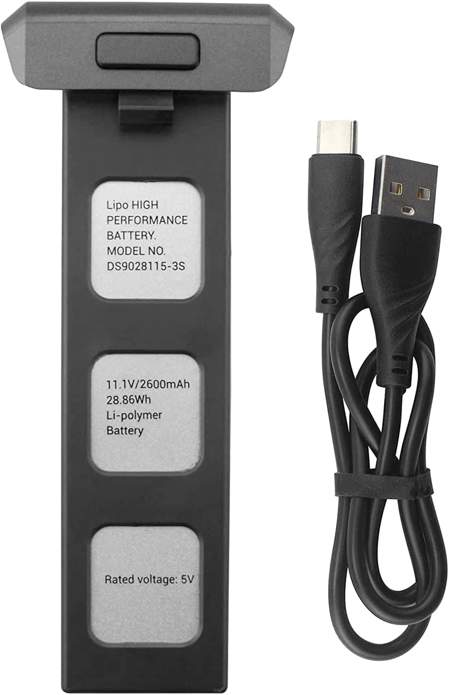 3S 11.1V 2600mAh Lithium Battery with Charging Cable for SJRC F7 F7pro F7S F7GB2 9800FT RC Aerial Photography Four-axis Aircraft Battery Remote Control Drone Spare Parts