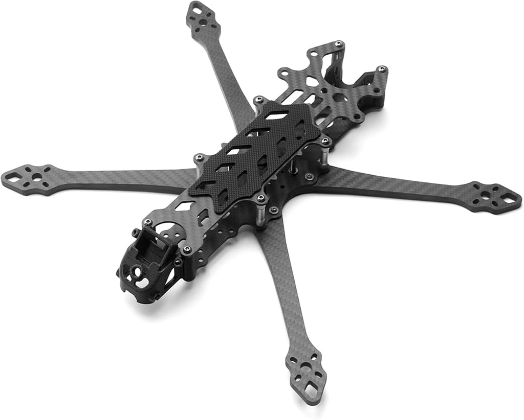 HUIOP Freestyle Frame Kit, 7 inch 295mm FPV Carbon Fiber Freestyle Frame Kit Wheelbase 295mm Arm 5.0mm Suitable for Long Range Drone