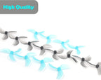 RC Propeller Gemfan 45mm 3-Blade Propeller Props with 1.5mm Shaft Hole for RC FPV Whoop Drone Freestyle Quadcopter 8CW 8CCW(Grey+Blue)
