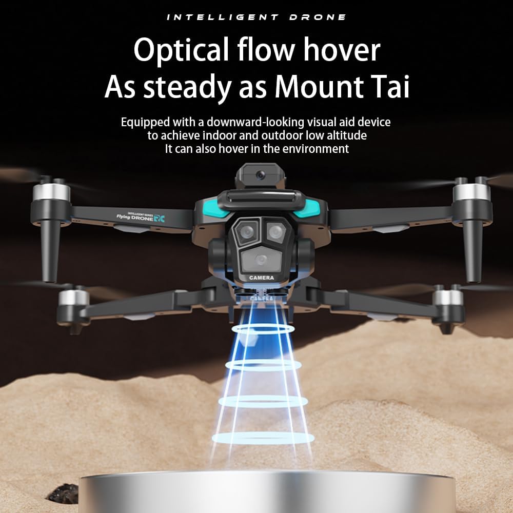Drone For Adult,4.5 Screen,5G Remote Controller With Camera,6K HD Camera FPV Live Video,Altitude Hold Gesture Selfie One Key Take Off Landing 3D Flips Waypoint Fly Drone (3 Batteries)