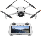 DJI Mini 3 Drone with DJI RC Screen remote Kit Camera Drone Bundle, with 128 GB SD, 3.0 USB Card Reader, Landing Pad, Backpack, Strobe lights and More