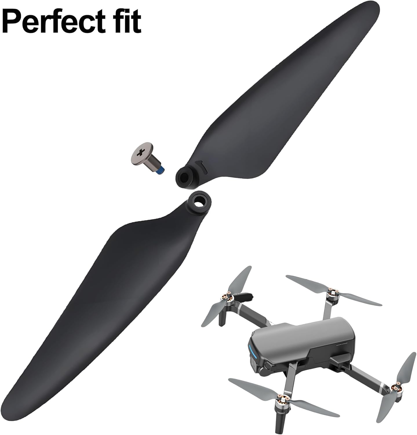 16PCS Foldable Replacement Propellers with Screws, Compatible with HS360S Drone, Lightweight Spare Blades Kit.