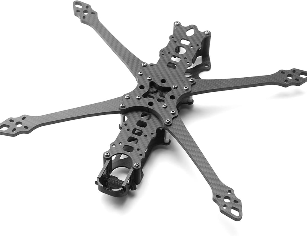 HUIOP Freestyle Frame Kit, 7 inch 295mm FPV Carbon Fiber Freestyle Frame Kit Wheelbase 295mm Arm 5.0mm Suitable for Long Range Drone